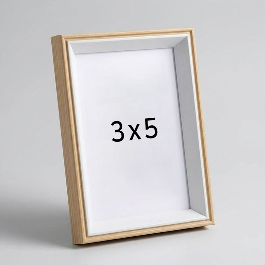 3x5 탁상용 사진 액자 내추럴 화이트