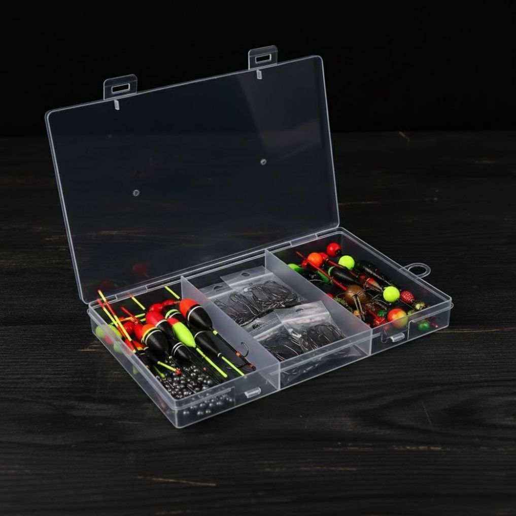 투명 잠금형 3분할 정리함 부자재 악세사리 보관 소형 케이스