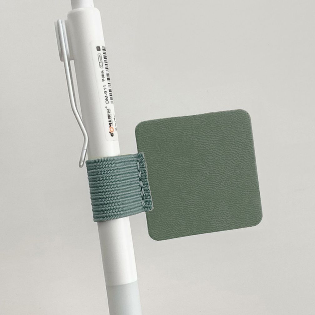 다이어리 펜 꽂이 거치대 가죽 볼펜 홀더 연그린 1P