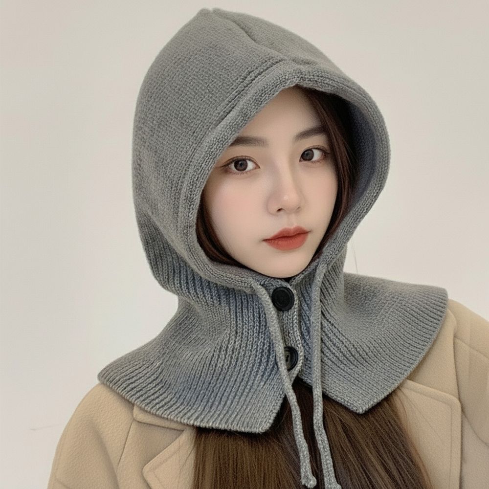 모던 베이직 스누드 니트 후드 워머