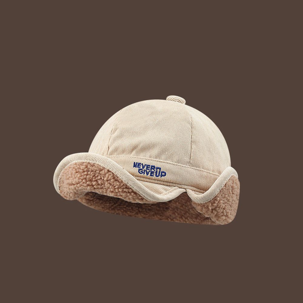 코듀로이 양털 안감 캡모자 겨울 모자