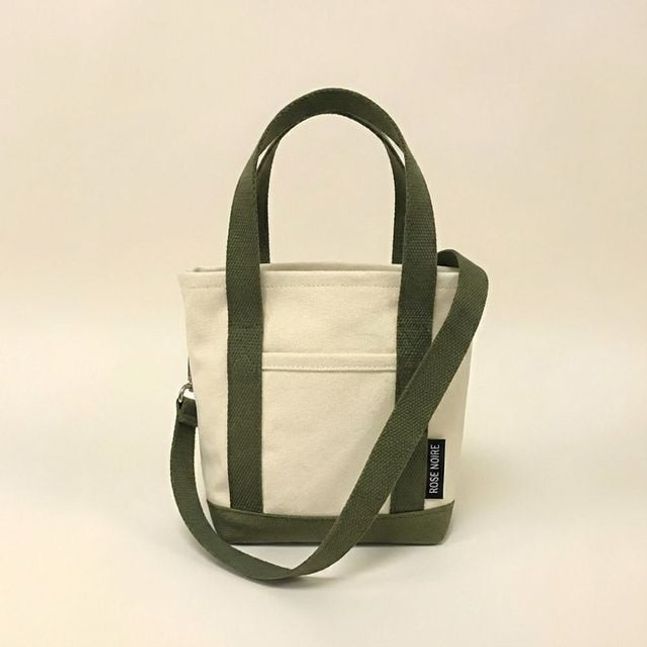 리부 배색 미니 캔버스백 가방 여성 미니백 토트백 숄더백 쇼핑몰 미니 브랜드 가벼운 중저가