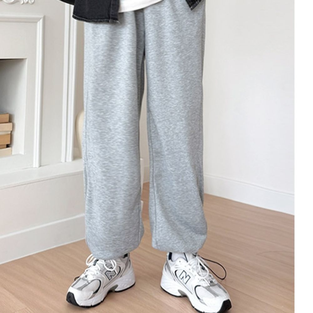 남자 운동복 트레이닝 팬츠 와이드 츄리닝 밴딩 스트링 바지