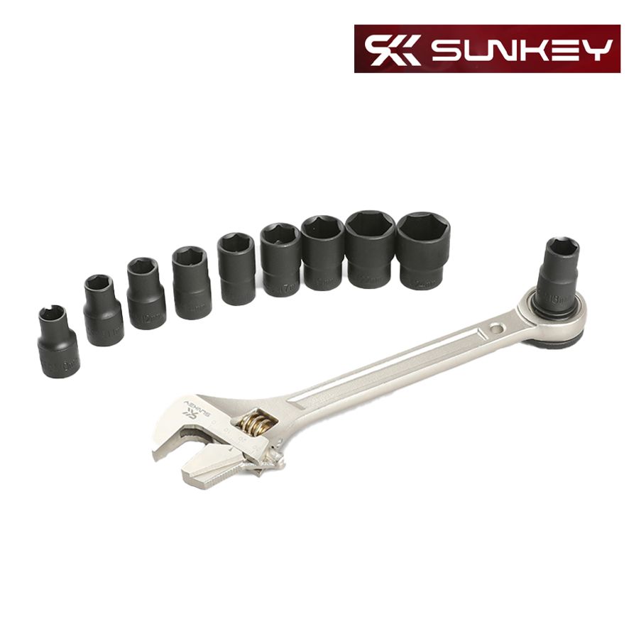 라쳇렌치 배관 볼트 10종소켓 몽키스패너 라쳇핸들 세트