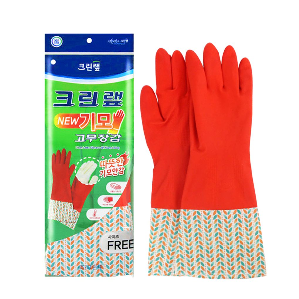 크린랩 기모고무장갑 주방 김장 장갑