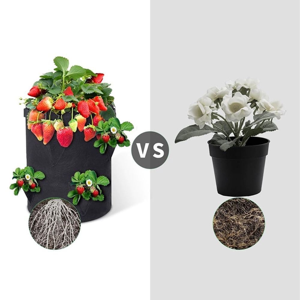 식물 재배 부직포 화분 베란다 뿌리 야채 상추 딸기 모종 포켓 원예용품