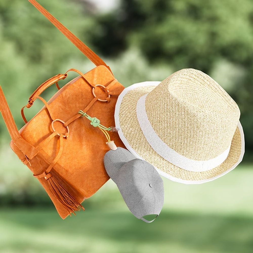 실리콘 모자 집게 스트랩 2p 휴대용 분실방지 여행용 수납 클립 홀더