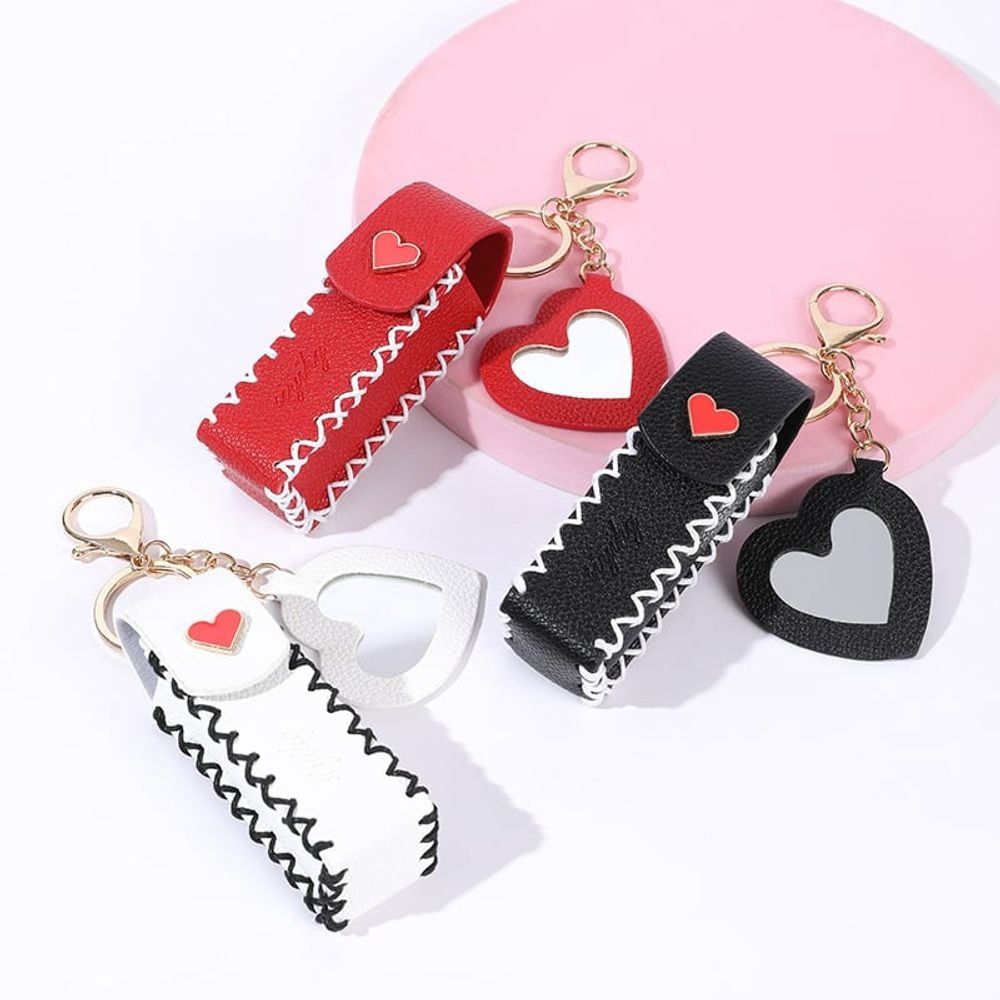 립스틱 립밤 케이스 키링 미니 휴대용 키홀더 열쇠고리 수납 보관