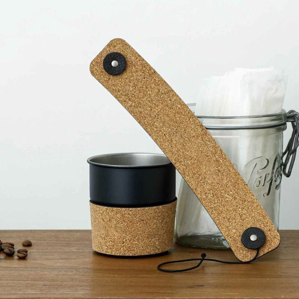 가죽 커피 컵 홀더 2p 야외 캠핑 휴대용 접이식 컵커버 받침대