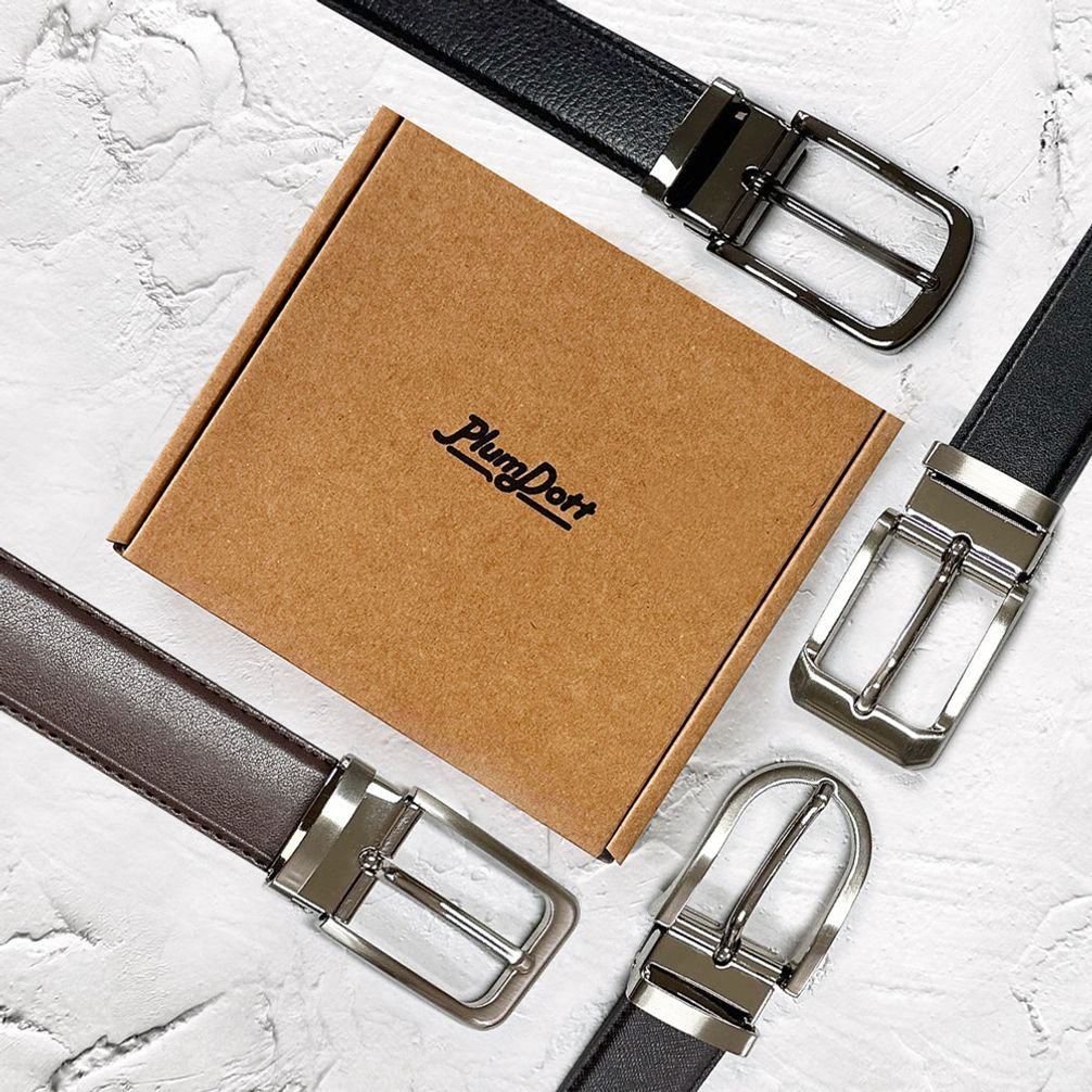 국산 플럼도트 소가죽유공벨트 선물상자포함 허리띠