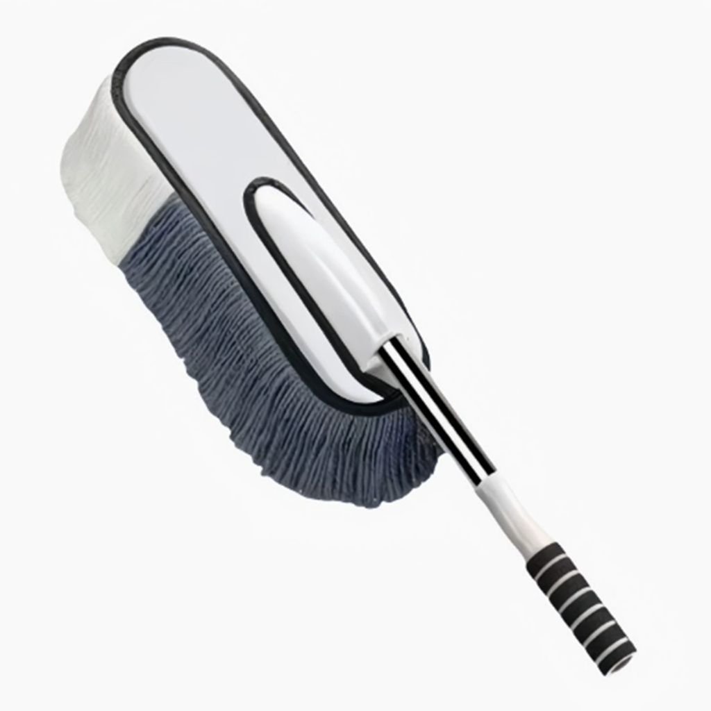 화이트 자동차 먼지털이개 외부 청소 브러쉬 기름걸레