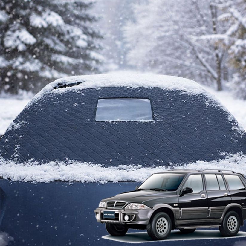 무쏘 차량 맞춤형 앞유리커버 성에방지덮개 햇빛가리개