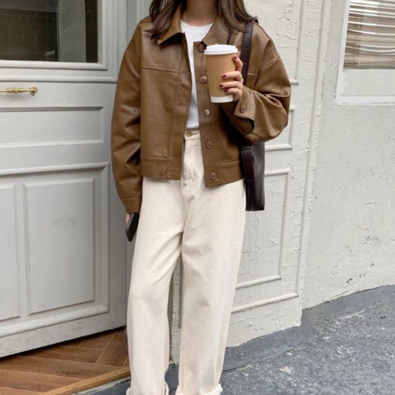 자켓 캐주얼 레더 세련되고 감각적인 분위기의 아우터