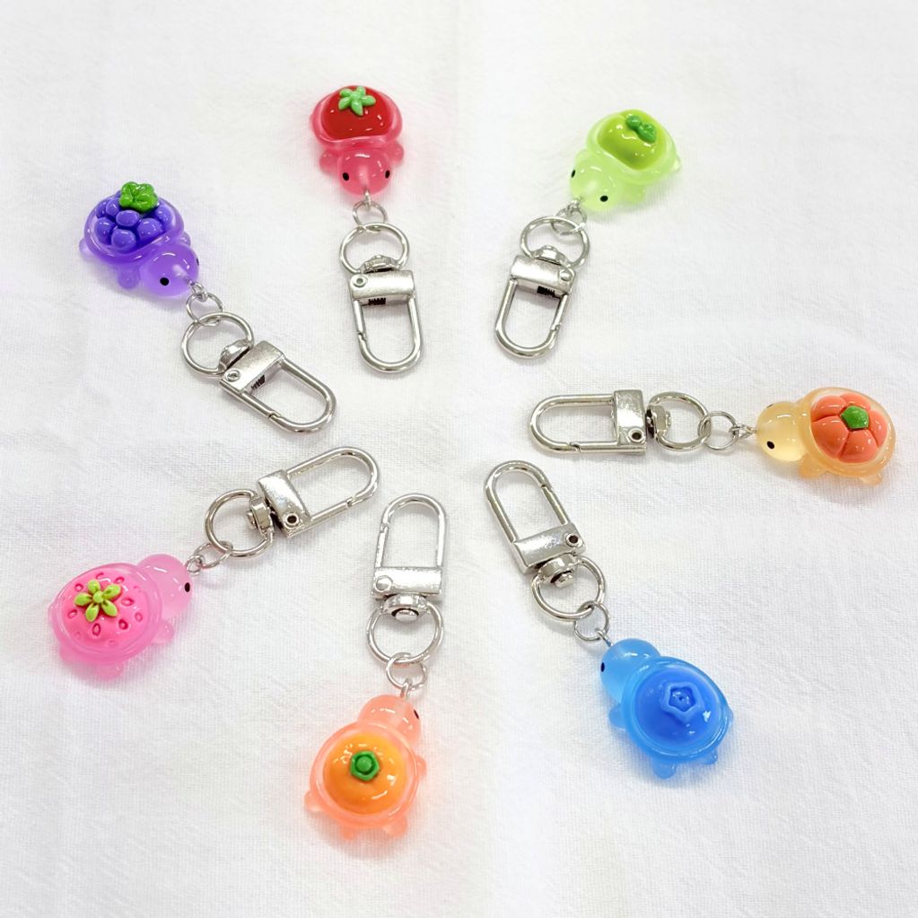 행운의 미니 과일 거북이 꼬북이 키링 7종