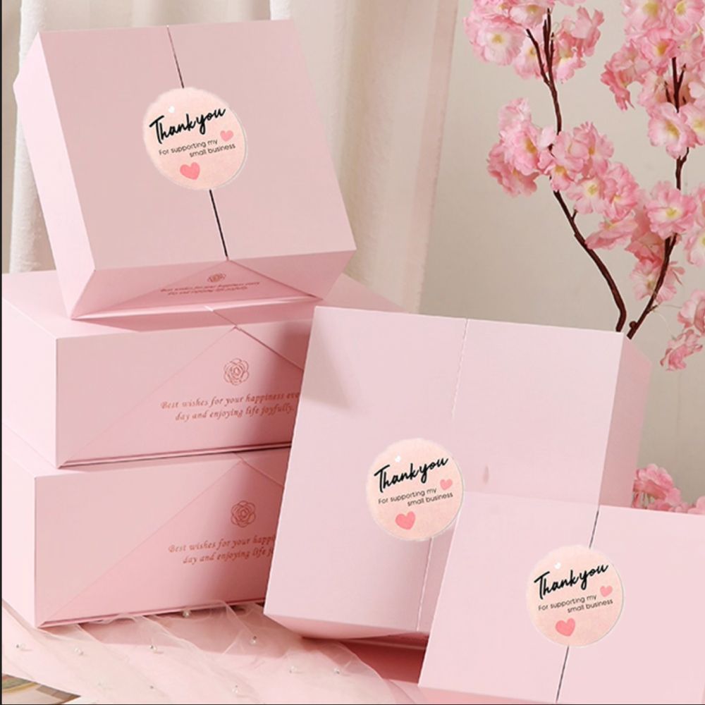 큐티한 땡큐 스티커 선물 감사문구 PVC 접착 스티커