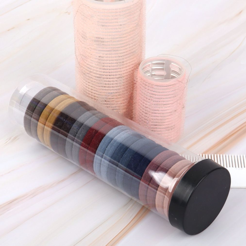 두꺼운 무매듭 머리끈 모란디 20p