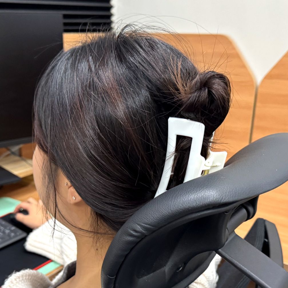 말랑 실리콘 집게핀 아이보리