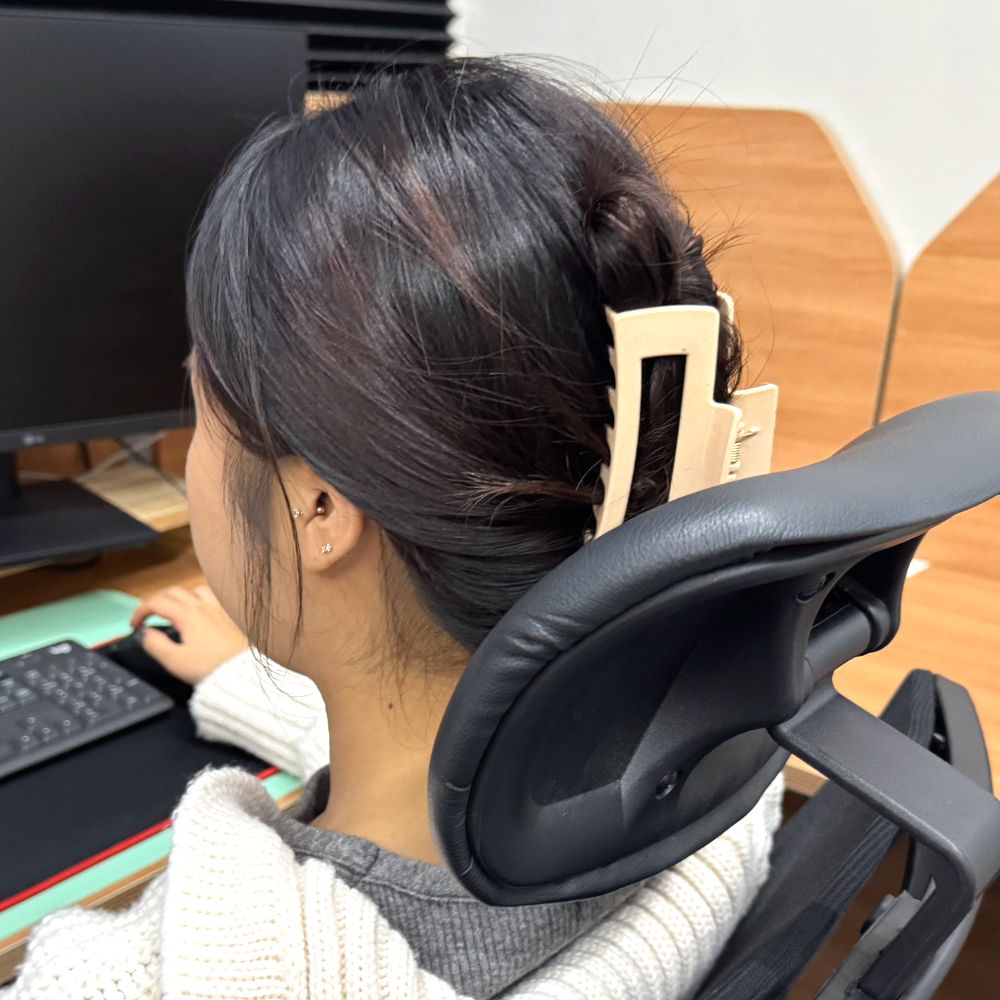 말랑 실리콘 집게핀 브라운