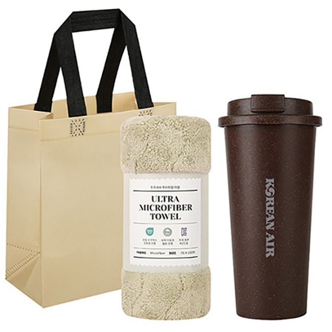 커피가루 텀블러 630ml + 타올 선물세트