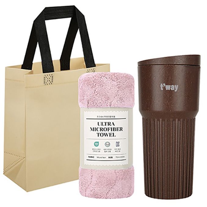 커피가루 모나코 텀블러 + 타올 선물세트