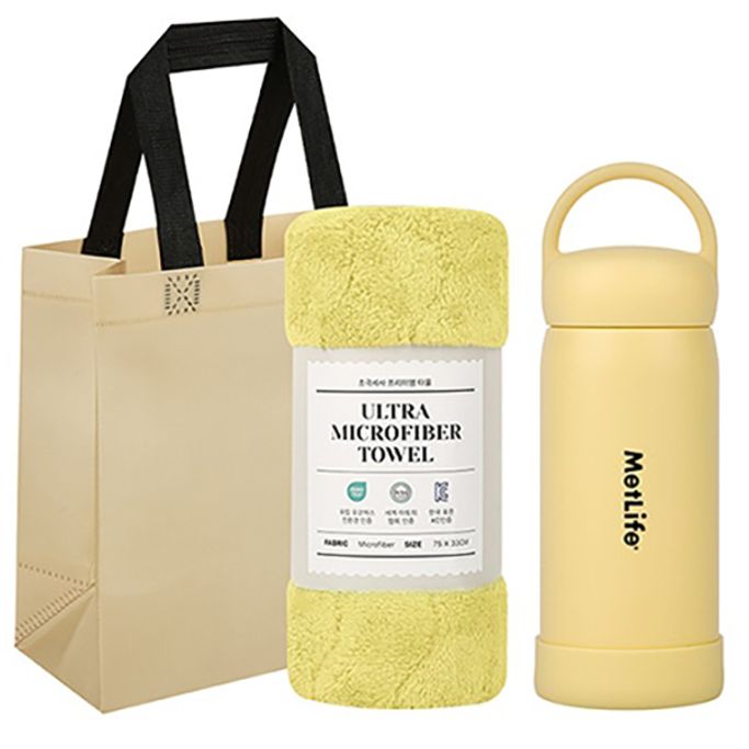 모닝 텀블러 300ml + 타올 선물세트(30개 이상 주문)