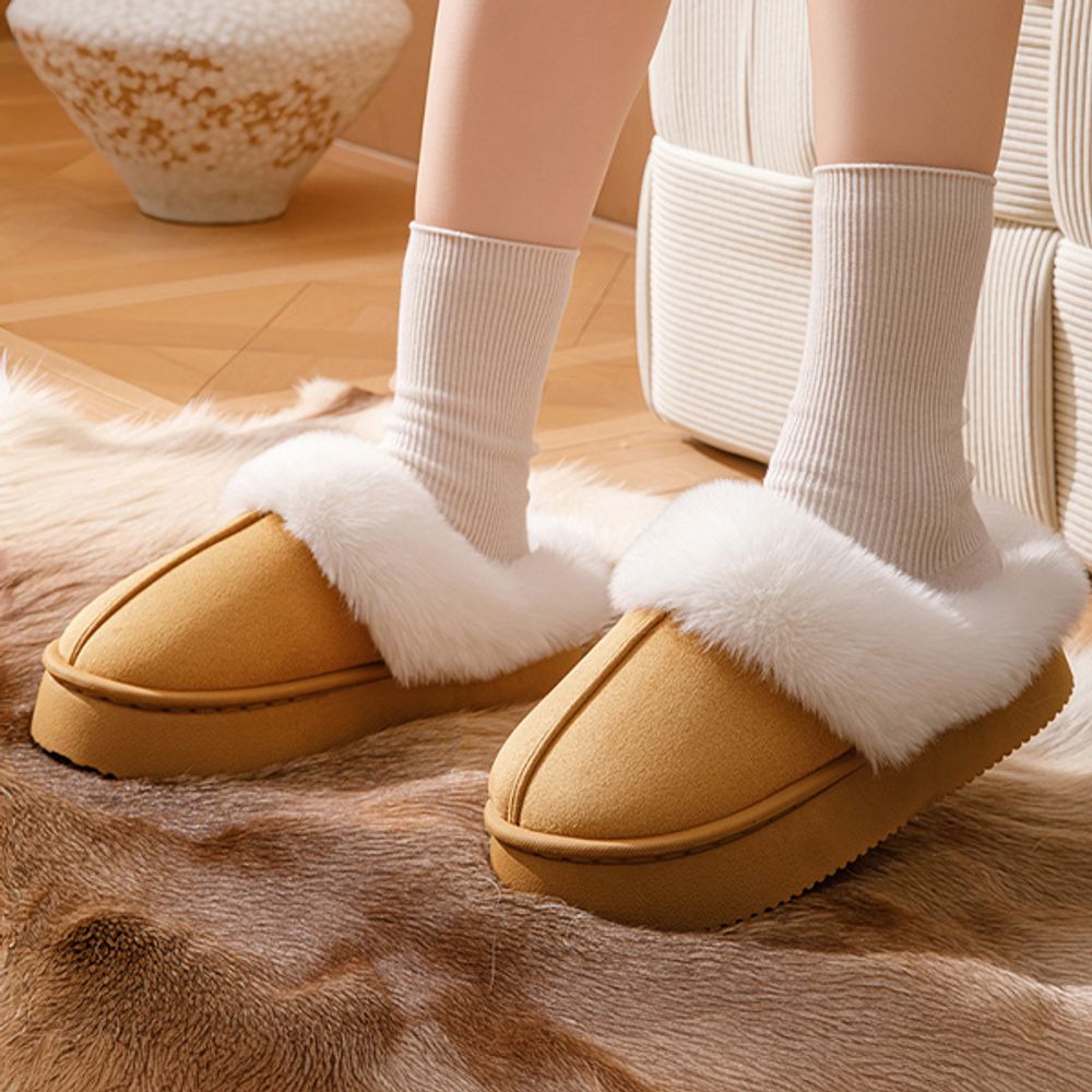 볼륨 폼 남녀 2컬러 쿠션 엣지 털 슬리퍼