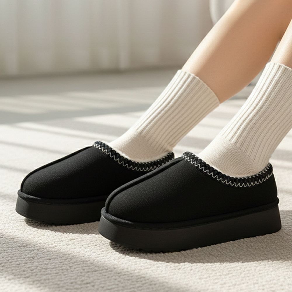 통굽 털 규션 남녀공용 2컬러 슬리퍼