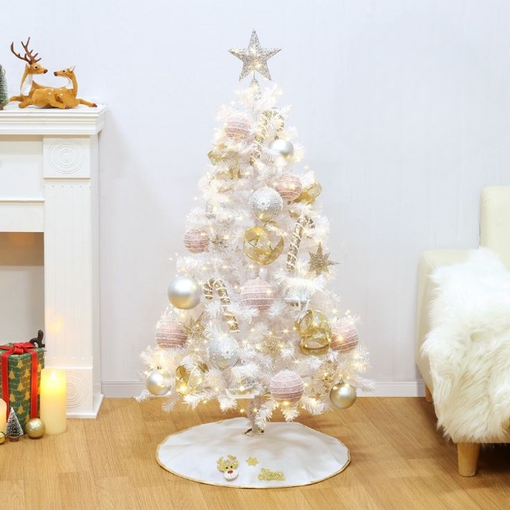 PrimeBulk 120cm 화이트 트리 풀세트(전구포함)