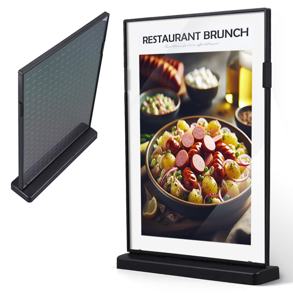 A4 양면 꽂이 검정 POP 테이블 메뉴판 알림판 안내판