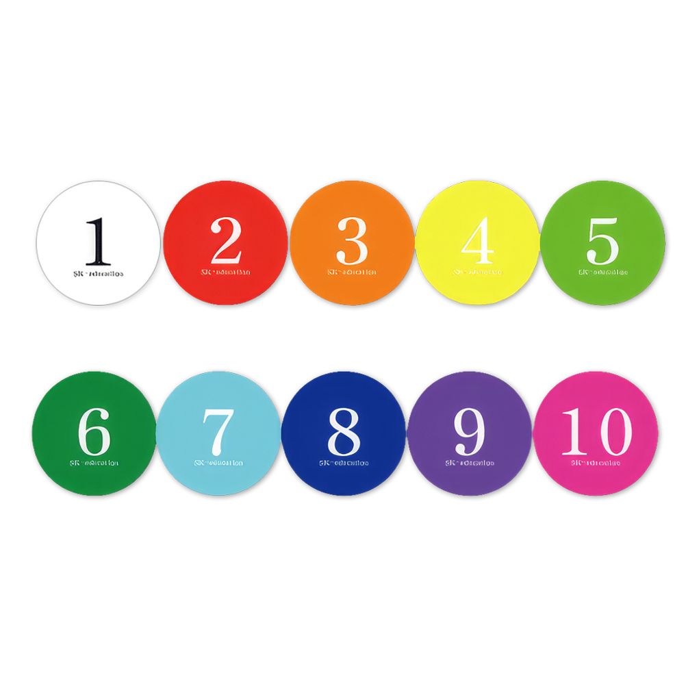 원마커 숫자 (10입) 30cm 논슬립 미끄럼방지 운동용품 교육 훈련용 단체게임