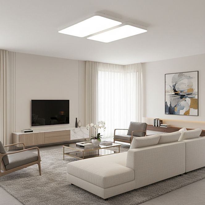 거실등 LED MEGA_M2 4등 120W 주광 6.5 kC 705X800X65