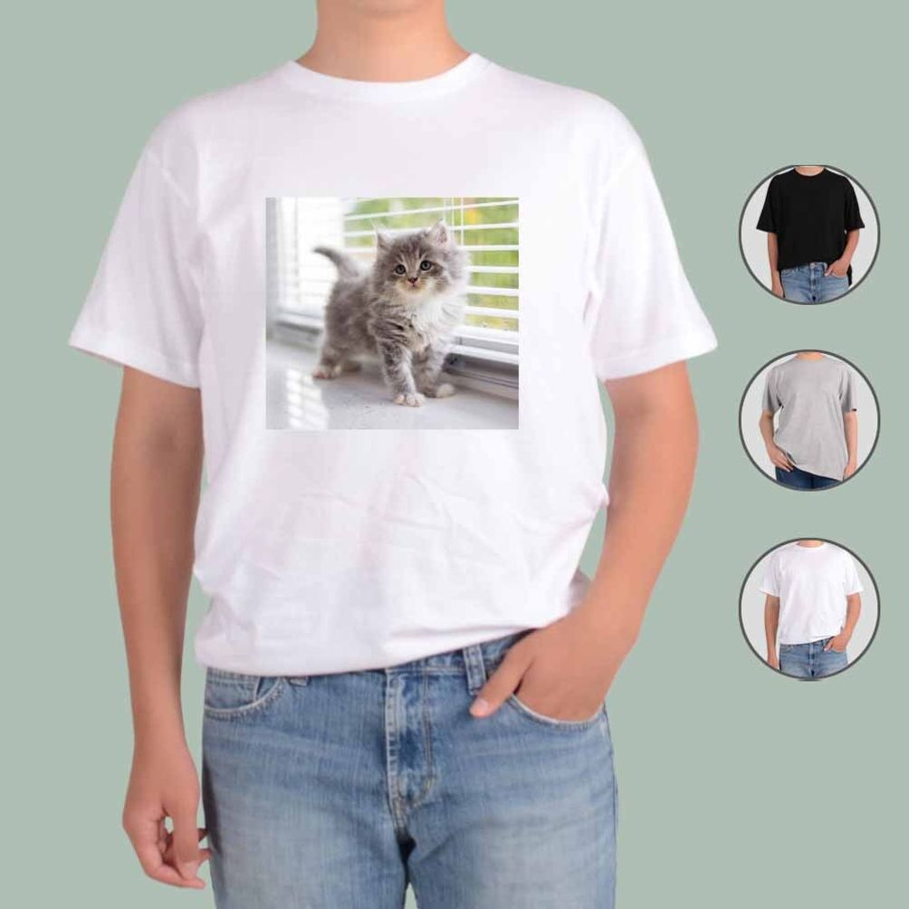 반팔티 반려동물 고양이 5번 그림 다양한색상 전사이즈