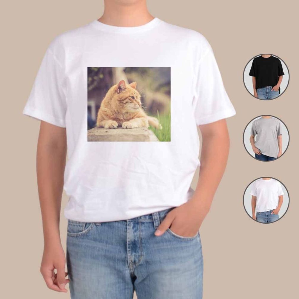 반팔티 반려동물 고양이 7번 그림 다양한색상 전사이즈