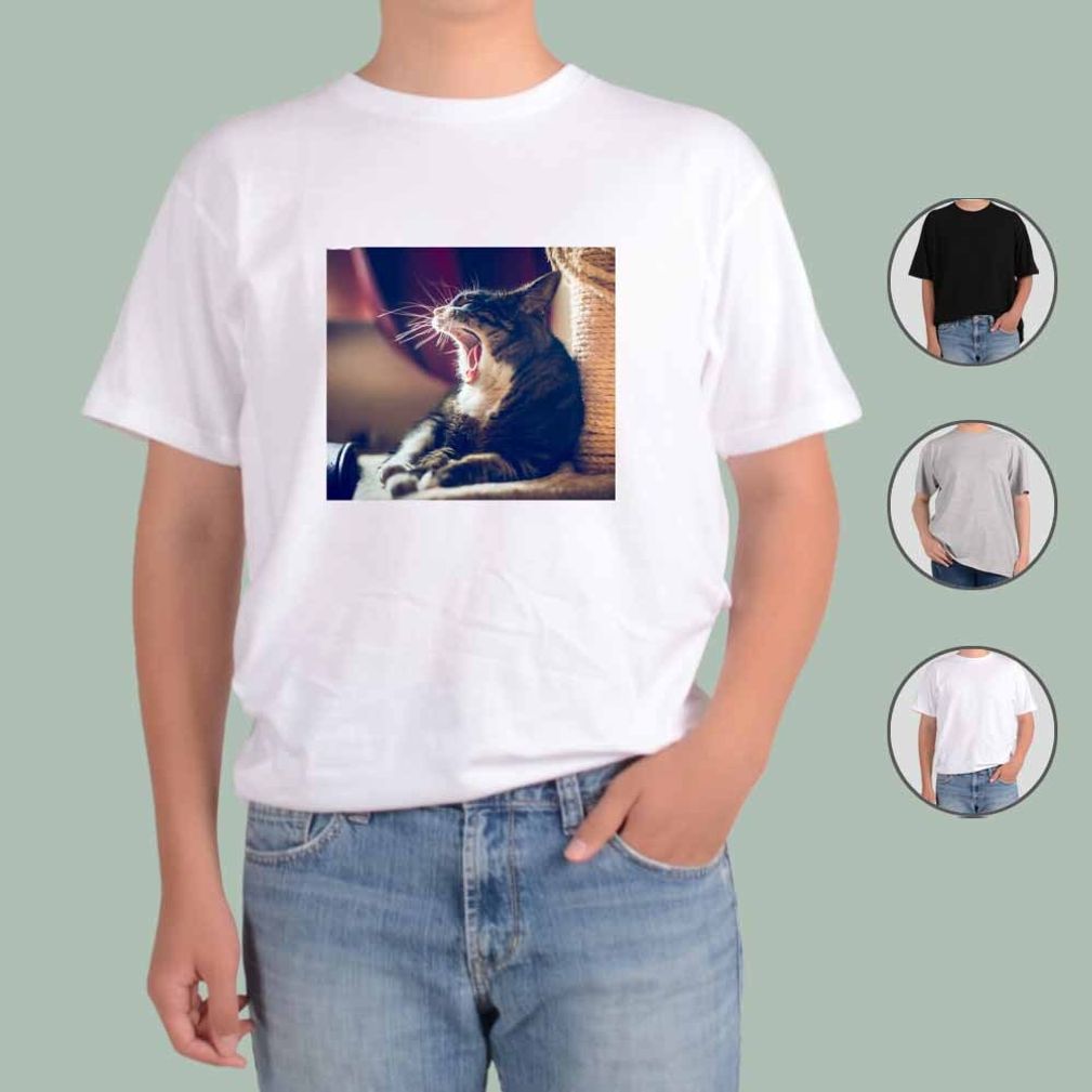 반팔티 반려동물 고양이 11번 그림 다양한색상 전사이즈