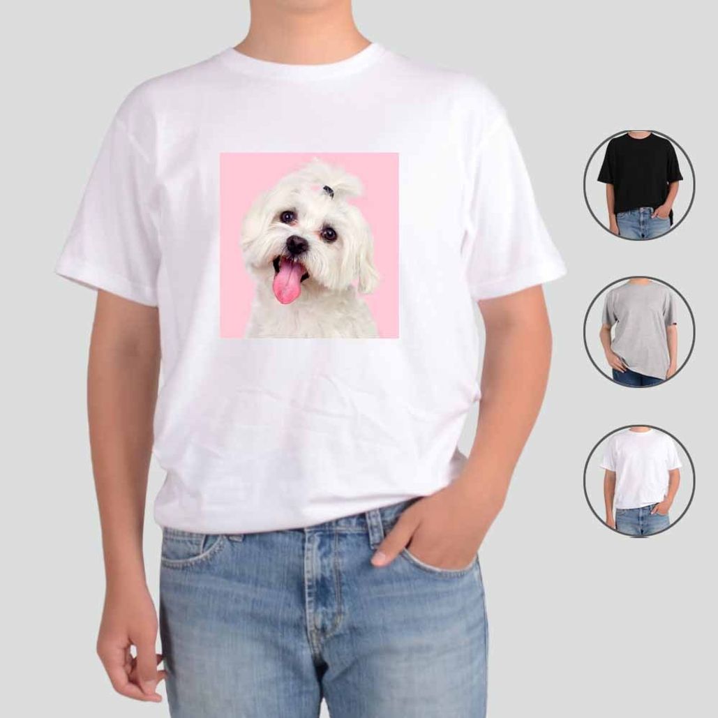 반팔티 반려동물 강아지 4번 그림 다양한색상 전사이즈