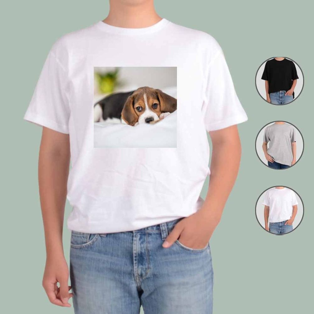 반팔티 반려동물 강아지 6번 그림 다양한색상 전사이즈