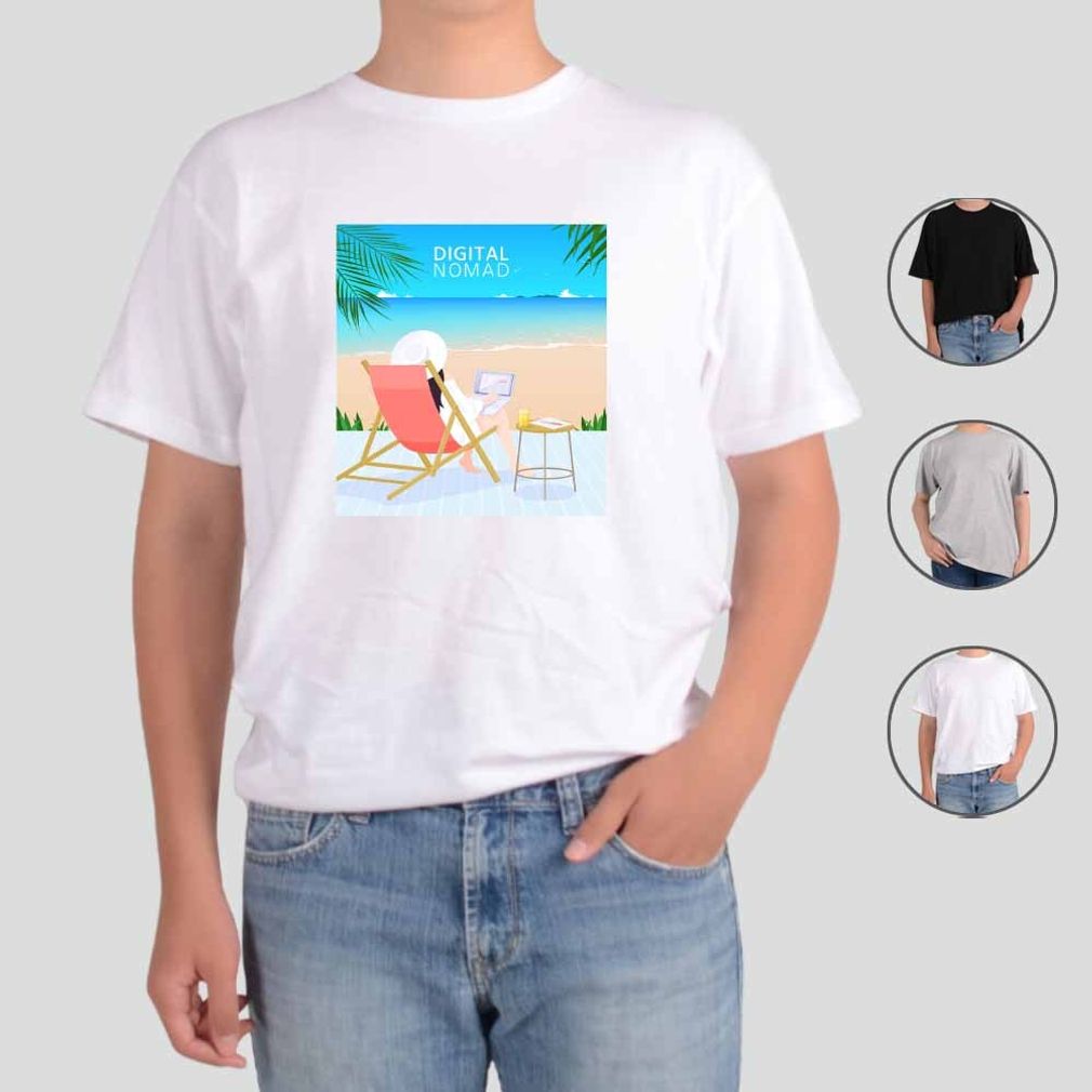 반팔티 디지털세상 디지털유목민 3번 그림 다양한색상 전사이즈