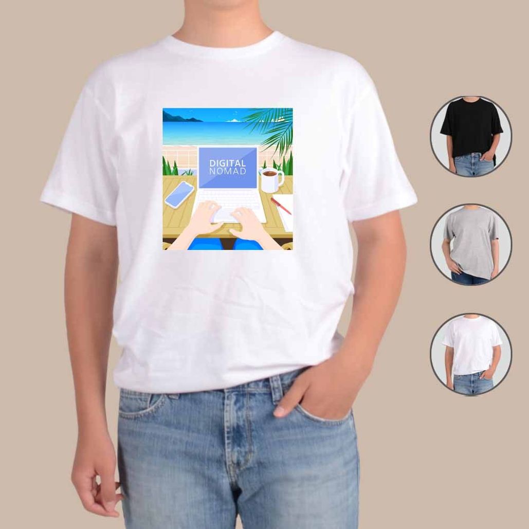 반팔티 디지털세상 디지털유목민 4번 그림 다양한색상 전사이즈