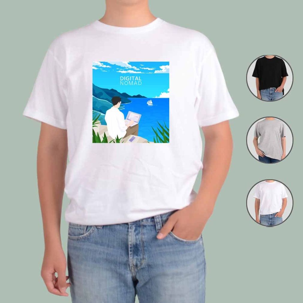 반팔티 디지털세상 디지털유목민 5번 그림 다양한색상 전사이즈