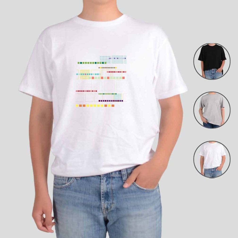 반팔티 컬러풀 패턴번 그림 6번 그림 다양한색상 전사이즈