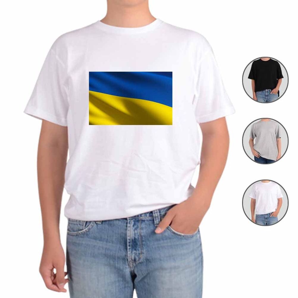 반팔티 국기 유럽국가 우크라이나 1번 그림 다양한색상 전사이즈