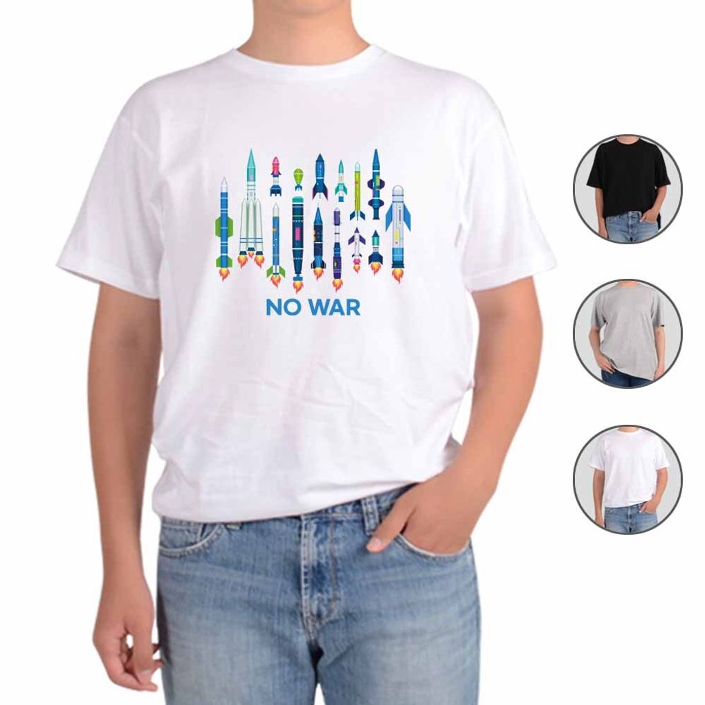 반팔티 무기 WAR PEACE 전쟁과평화 4번 그림 다양한색상 전사이즈