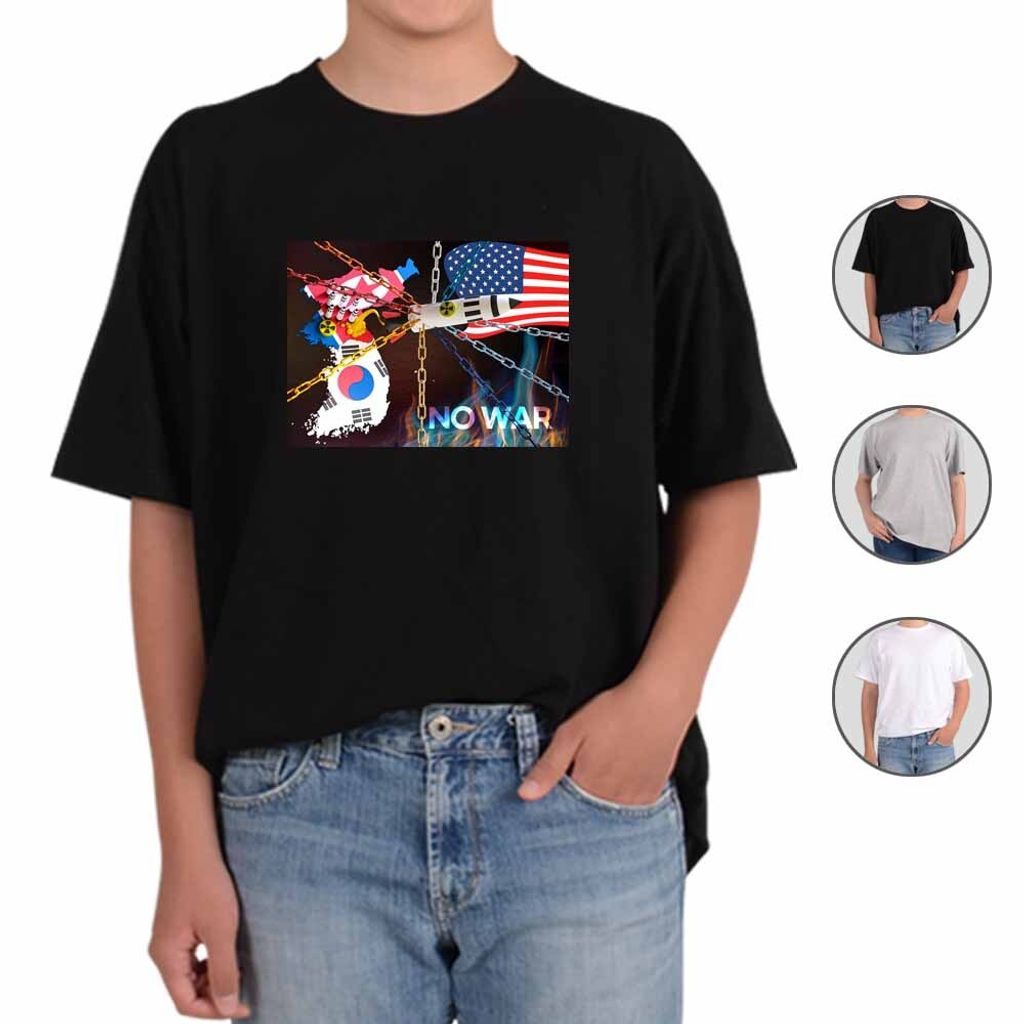 반팔티 무기 WAR PEACE 전쟁과평화 6번 그림 다양한색상 전사이즈
