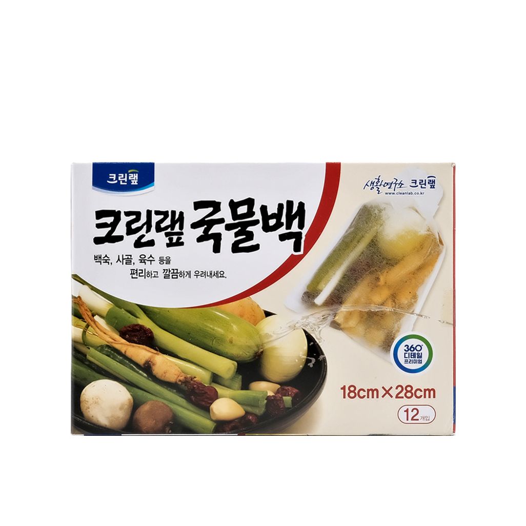 크린랩 국물백(12매) 18x28cm 다시망 차우림망