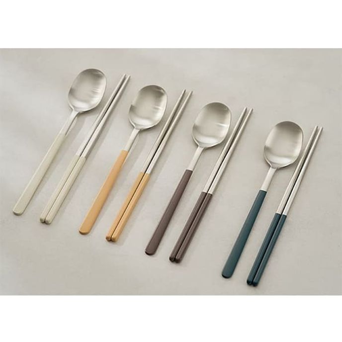바겐슈타이거 스텐 수저세트 모던 컬러 코팅 숟가락 젓가락 4종