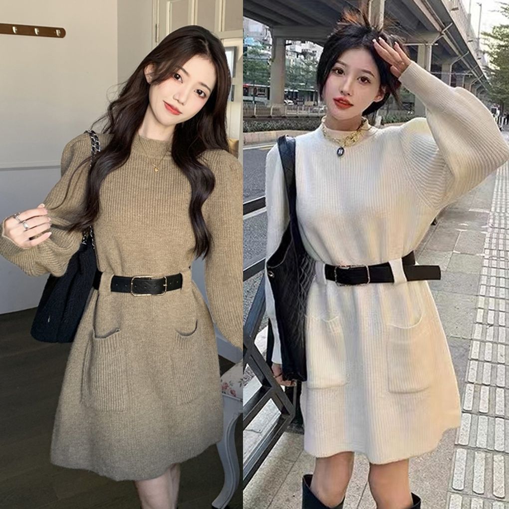 벨마 포켓 하프넥 미니원피스 벨트포함 SD-251252