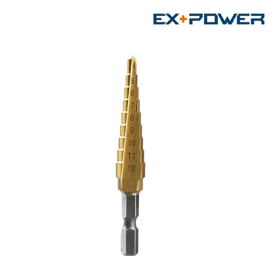 탭기리 홀가공 홀쏘 육각 2날9단 2M 4-12mm 스텝드릴