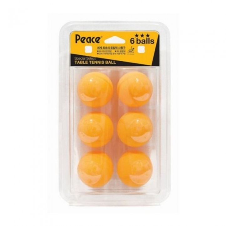 (피스) 탁구공 주황 3성 6개입