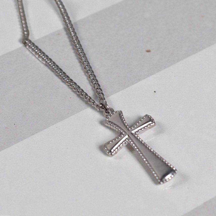 써지컬스틸 크로스 헤리티지 목걸이