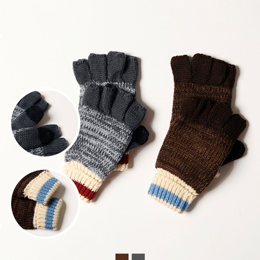 울니트 반장갑 손가락장갑
